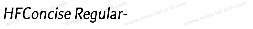 HFConcise Regular字体转换